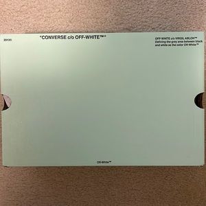 Off-White Chuck Taylor color White size 8.5 mens which is a true size fit 9.5